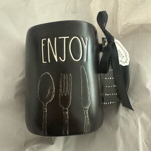 Rae Dunn Black 'Enjoy' Mug